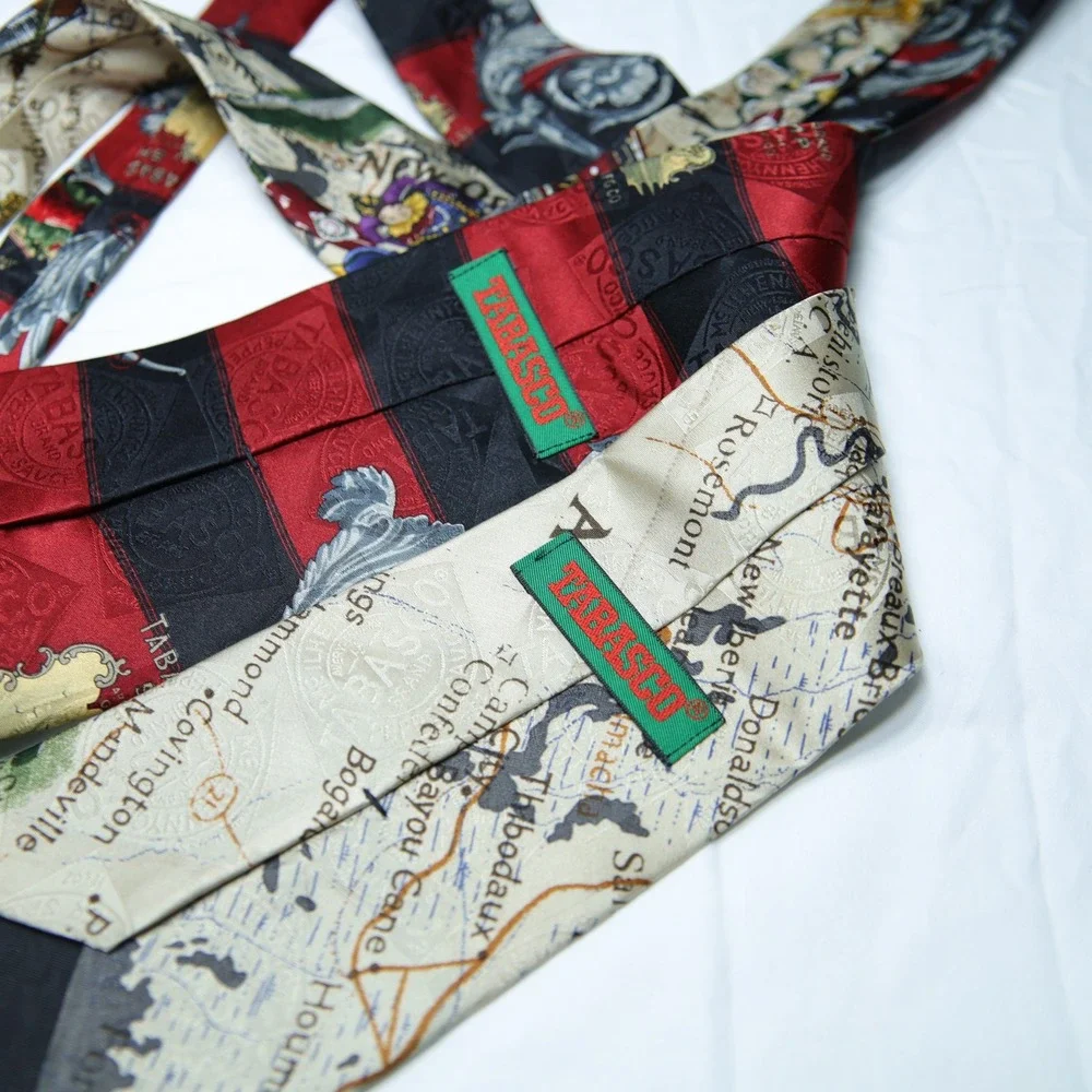Tabasco silk neckties